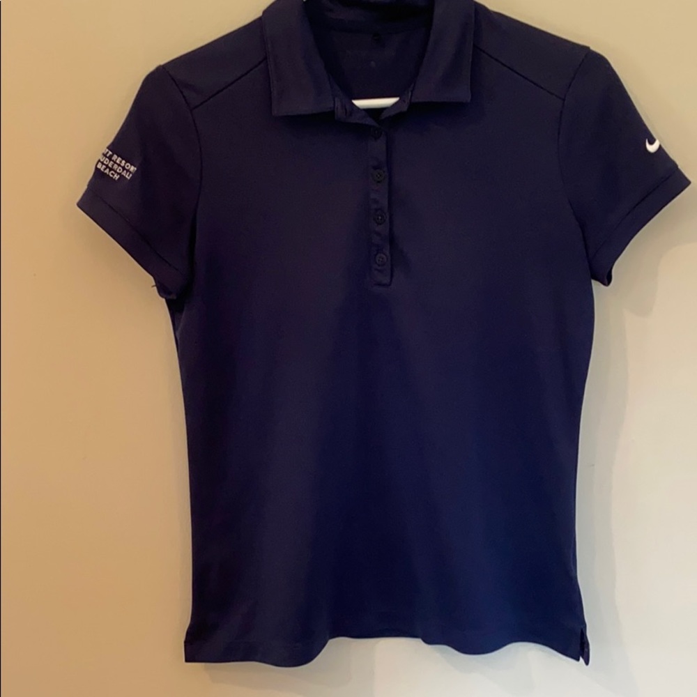 EUC Nike Golf Dri-fit Polo Navy Sz Med